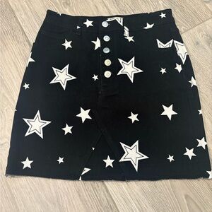 Peach Love California Black A-Line Mini Skirt